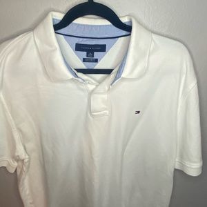 Tommy Hilfiger Custom fit Cotton Polo in Bright White. Size XL